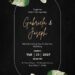 Free Editable Chalkboard Camellia White Floral Wedding Invitation
