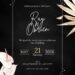 Free Editable Chalkboard Boho Dried Floral Wedding Invitation