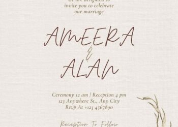 Free Editable Rustic Forest Leaves Watercolor Wedding Invitation