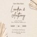 Free Editable Rustic Dried Palm Leaves Wedding Invitation
