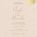 Free Editable Rustic Gold Monstera Tropical Wedding Invitation