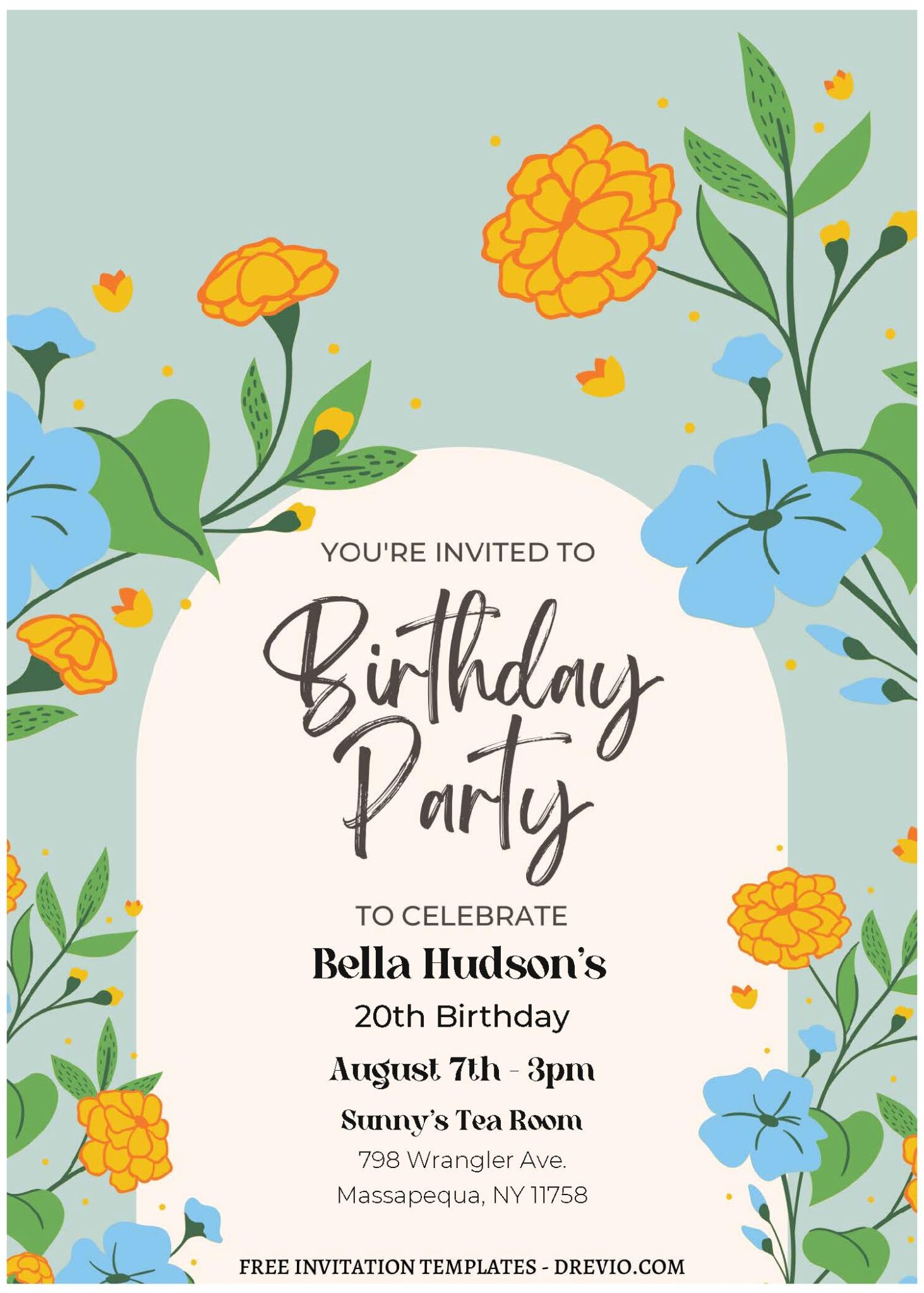 (Free Editable PDF) Chic Spanish Floral Birthday Invitation Templates ...