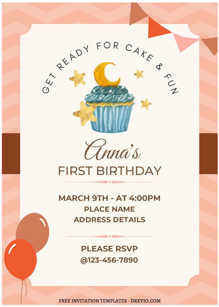 (Free Editable PDF) Cutesy Nursery Baby Elephant Birthday Invitation Templates