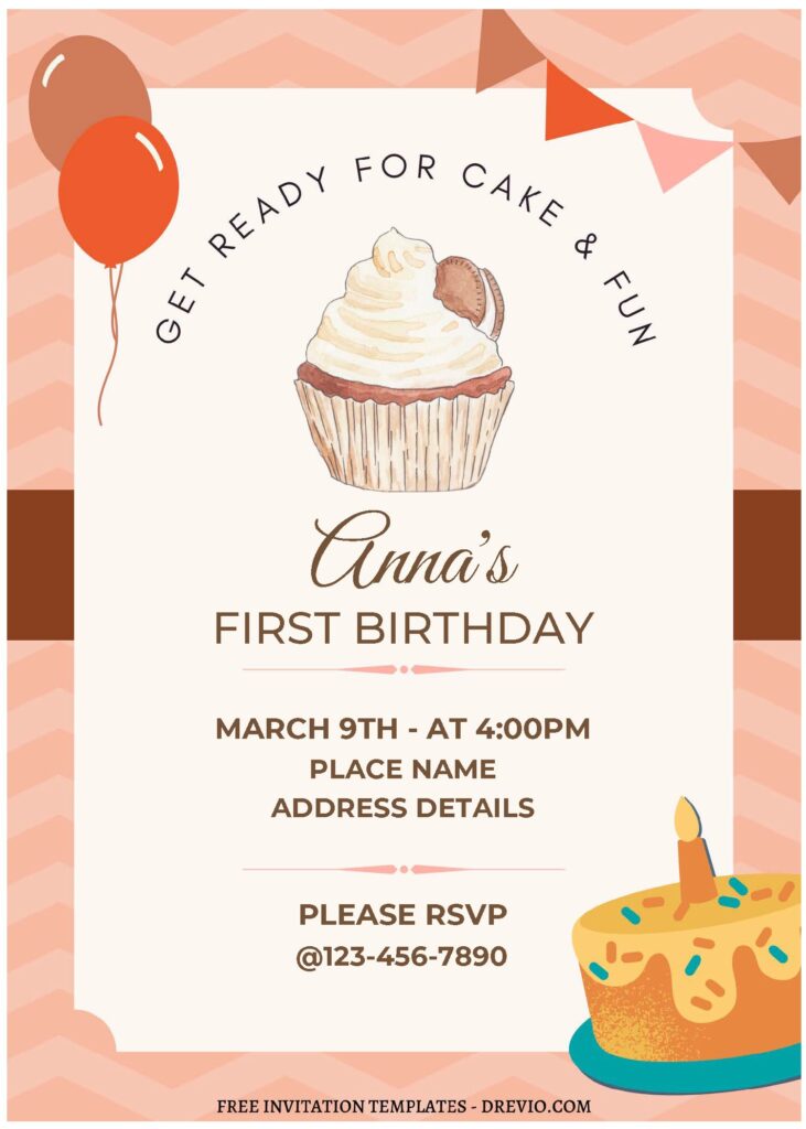 Invitation Template of (Free Editable PDF) Lovely Yummy Dessert Birthday Invitation Templates 2