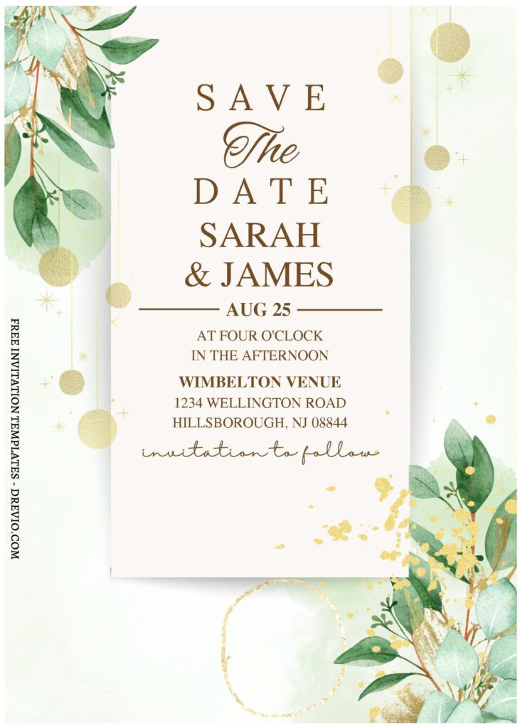 (Free Editable PDF) Delicate Autumn Wedding Invitation Templates C