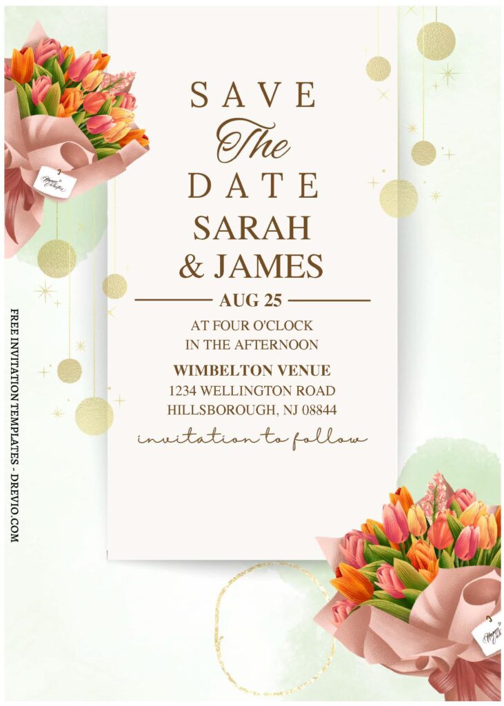 (Free Editable PDF) Delicate Autumn Wedding Invitation Templates A