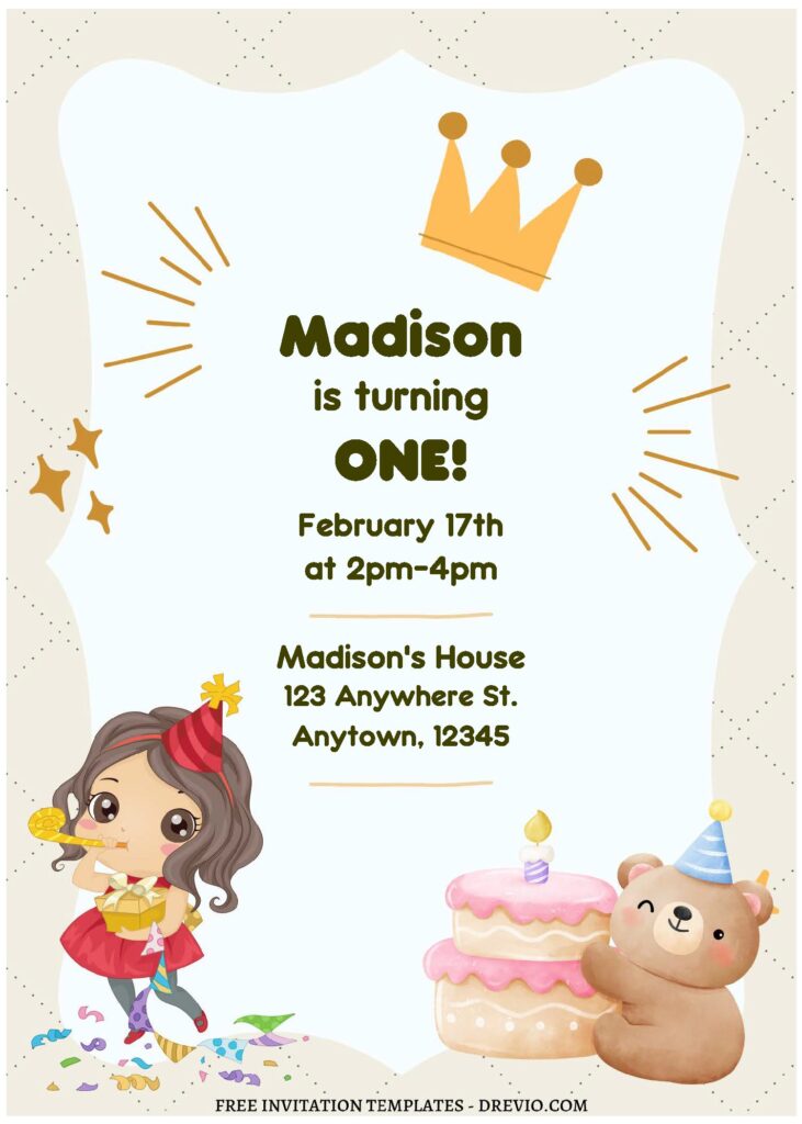 Invitation Template of (Free Editable PDF) Endearing Girls Birthday Invitation Templates 3