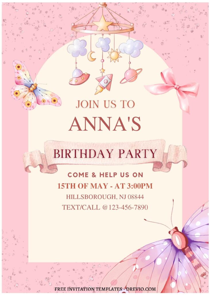 (Free Editable PDF) Toddlers Birthday Invitation Templates A