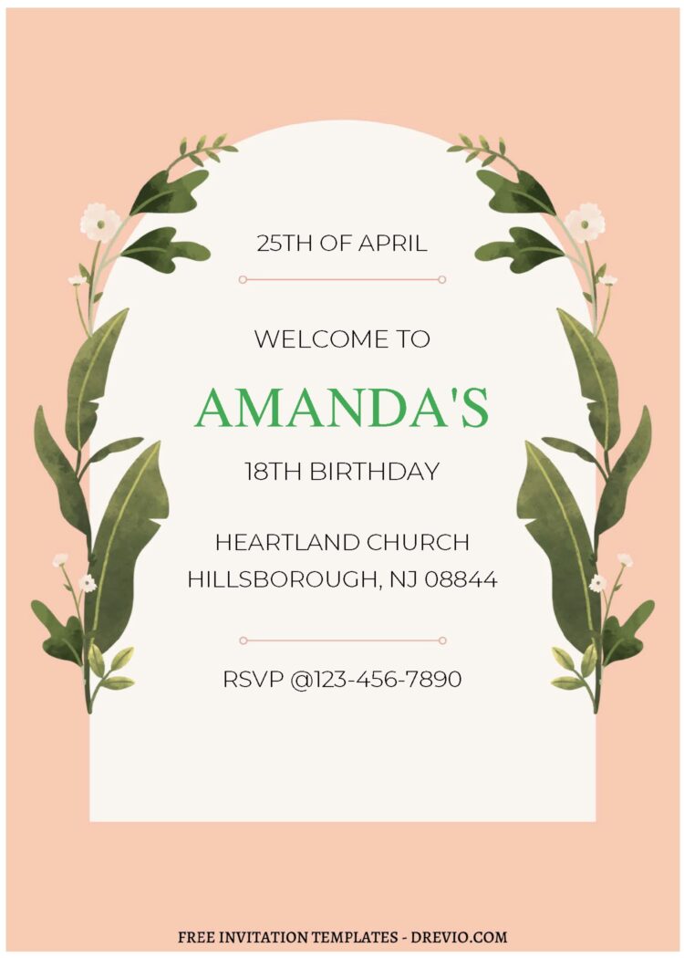 (Free Editable PDF) Tropical Oasis Birthday Invitation Templates ...