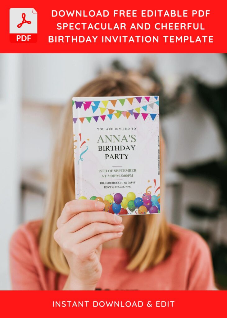 Invitation Template of (Free Editable PDF) Spectacular And Cheerful Birthday Invitation Templates 10