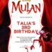 Free Editable Mulan Birthday Invitation