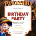 Free Editable Pinocchio Birthday Invitation