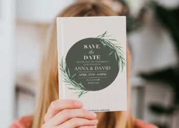 (Free Editable PDF) Soft Romantic Greenery Wedding Invitation Templates