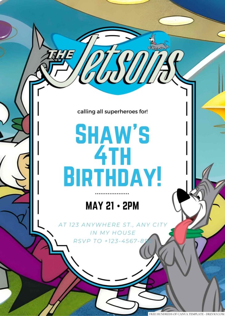 The Jetsons Birthday Invitation 