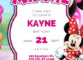 Free Editable Minnie Mouse Birthday Invitation