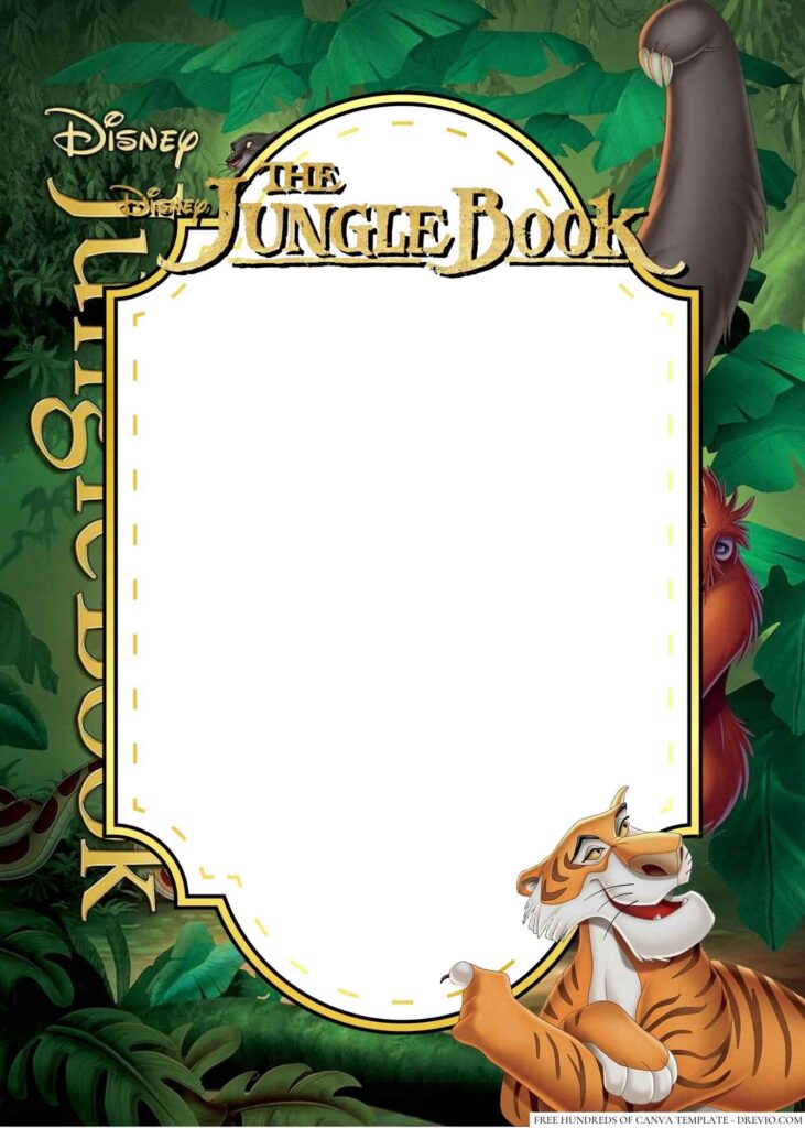 Invitation Template of 14+ The Jungle Book Canva Birthday Invitation Templates 5