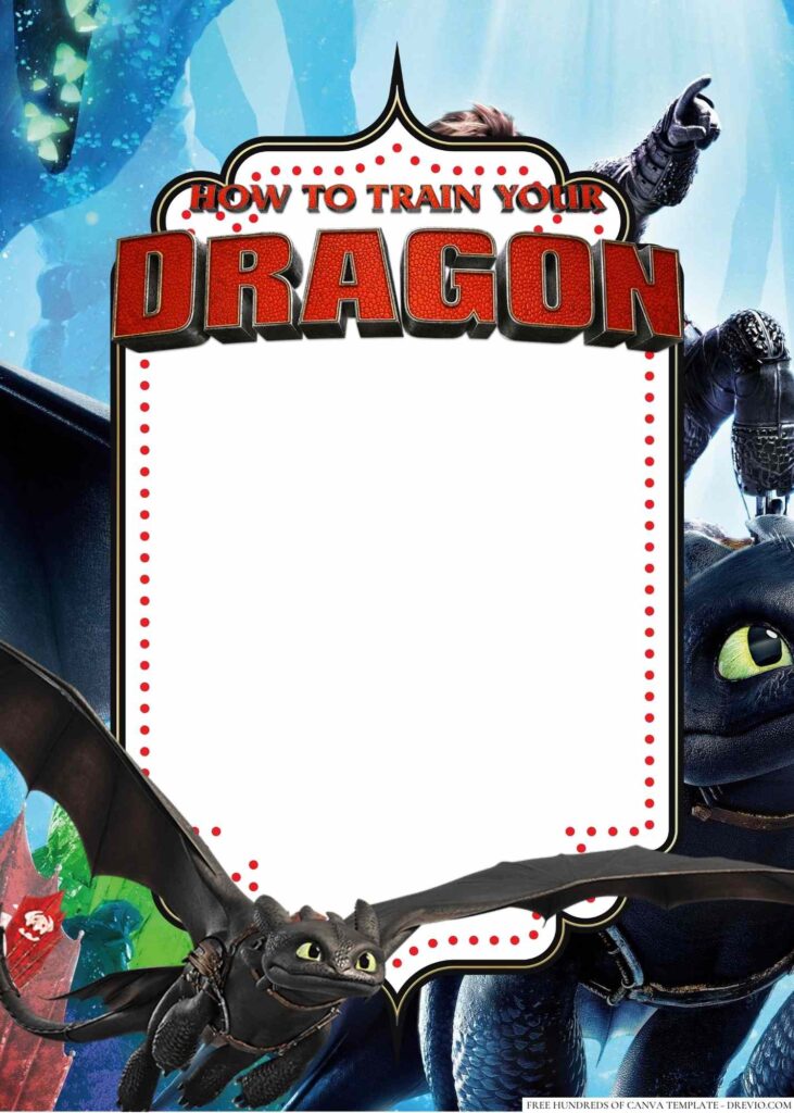 Invitation Template of 16+ How to Train Your Dragon Canva Birthday Invitation Templates 5