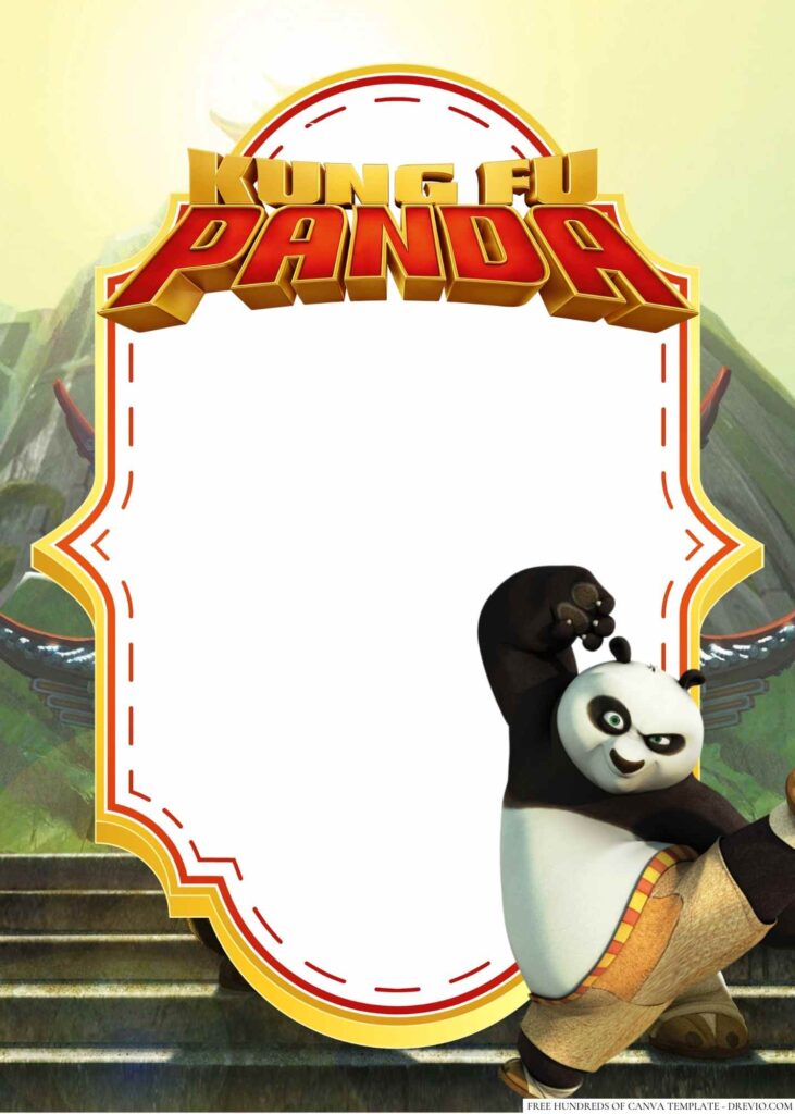 Invitation Template of 16+ Kung Fu Panda Canva Birthday Invitation Templates 5