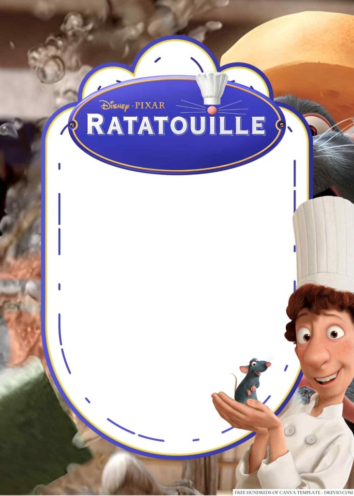 Invitation Template of 16+ Ratatouille Canva Birthday Invitation Templates 5