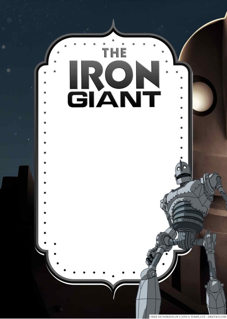 Invitation Template of 16+ The Iron Giant Canva Birthday Invitation Templates 5