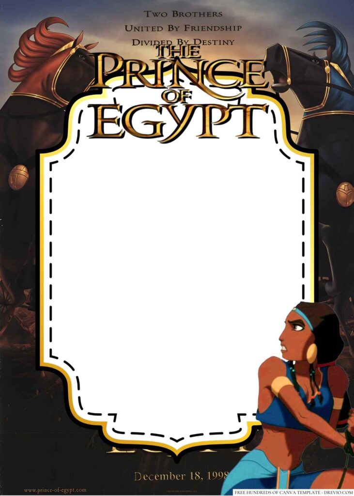 Invitation Template of 22+ The Prince of Egypt Canva Birthday Invitation Templates 5