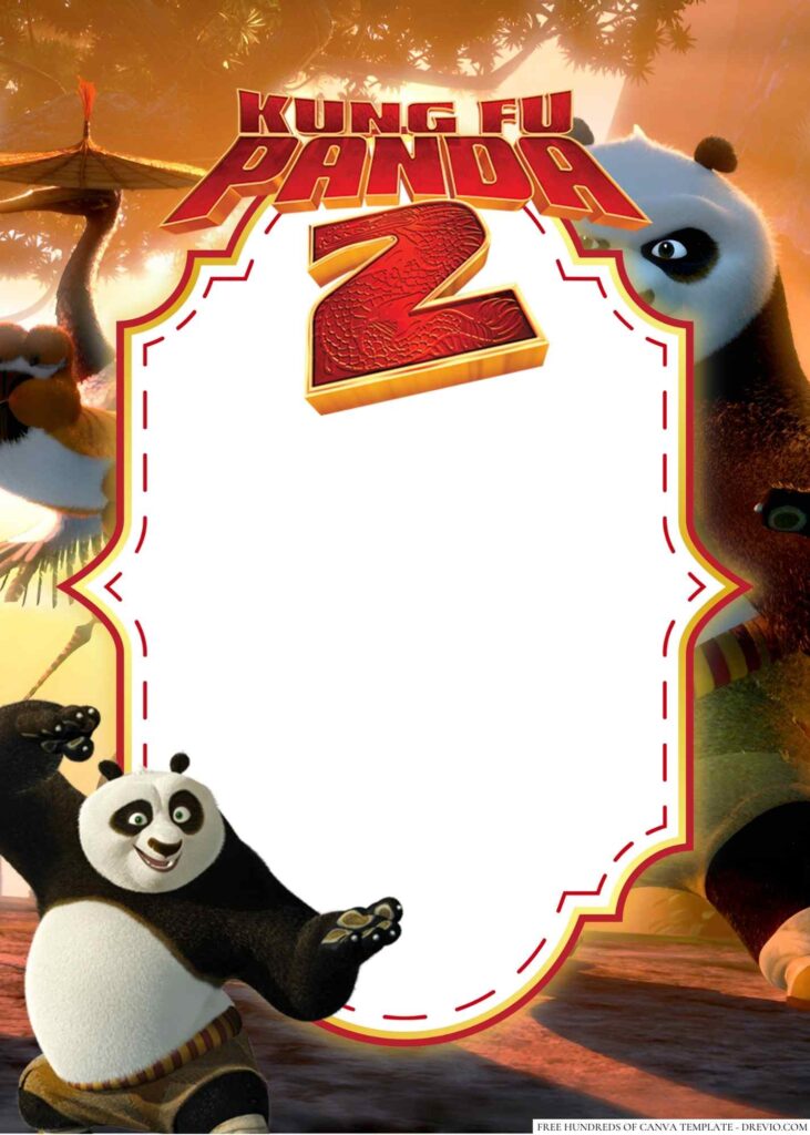 Invitation Template of 22+ Kung Fu Panda 2 Canva Birthday Invitation Templates 5