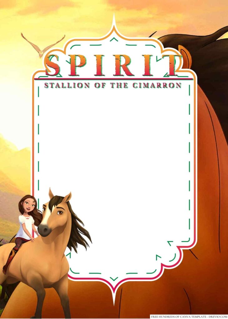 Invitation Template of 16+ Spirit Stallion of the Cimarron Canva Birthday Invitation Templates 5