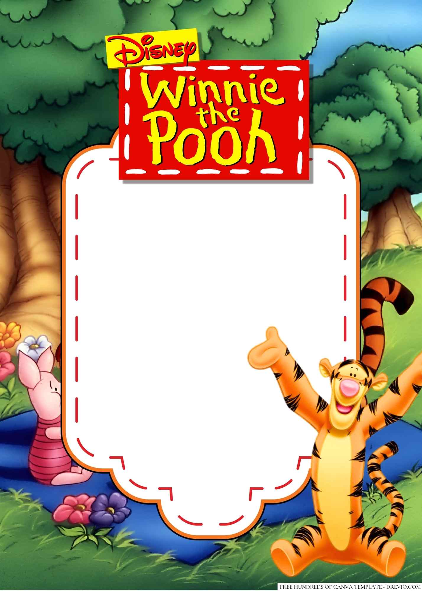 16+ Tigger Winnie The Pooh Canva Birthday Invitation - Drevio : Free ...