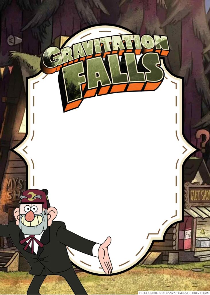 Invitation Template of 16+ Grunkle Stan Canva Birthday Invitation Templates 5