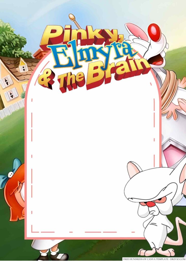 Invitation Template of 18+ Pinky & the Brain (Animaniacs) Canva Birthday Invitation Templates 5