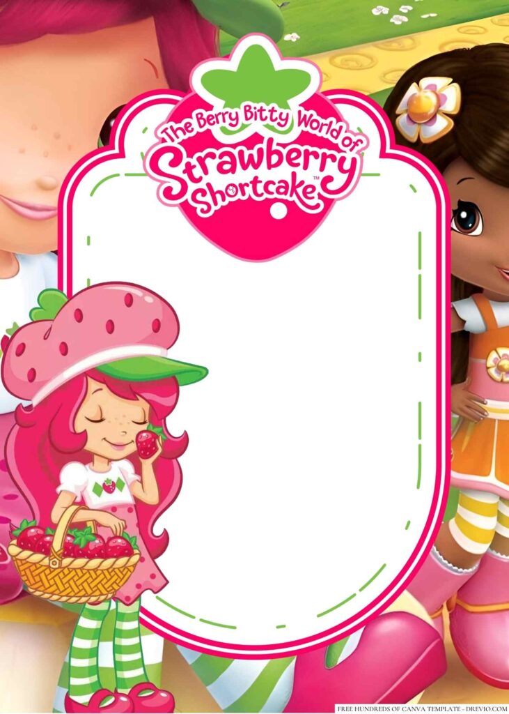 Invitation Template of 22+ Strawberry Shortcake Canva Birthday Invitation Templates 5