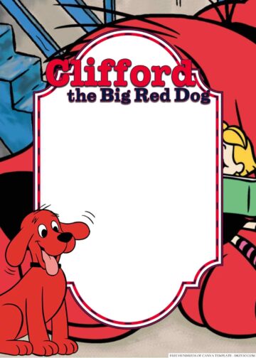 20+ Clifford the Big Red Dog Canva Birthday Invitation Templates ...