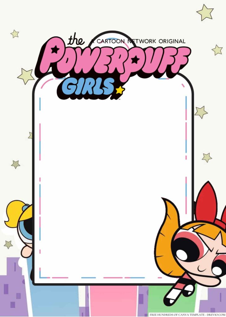 Invitation Template of 22+ The Powerpuff Girls Canva Birthday Invitation Templates 5