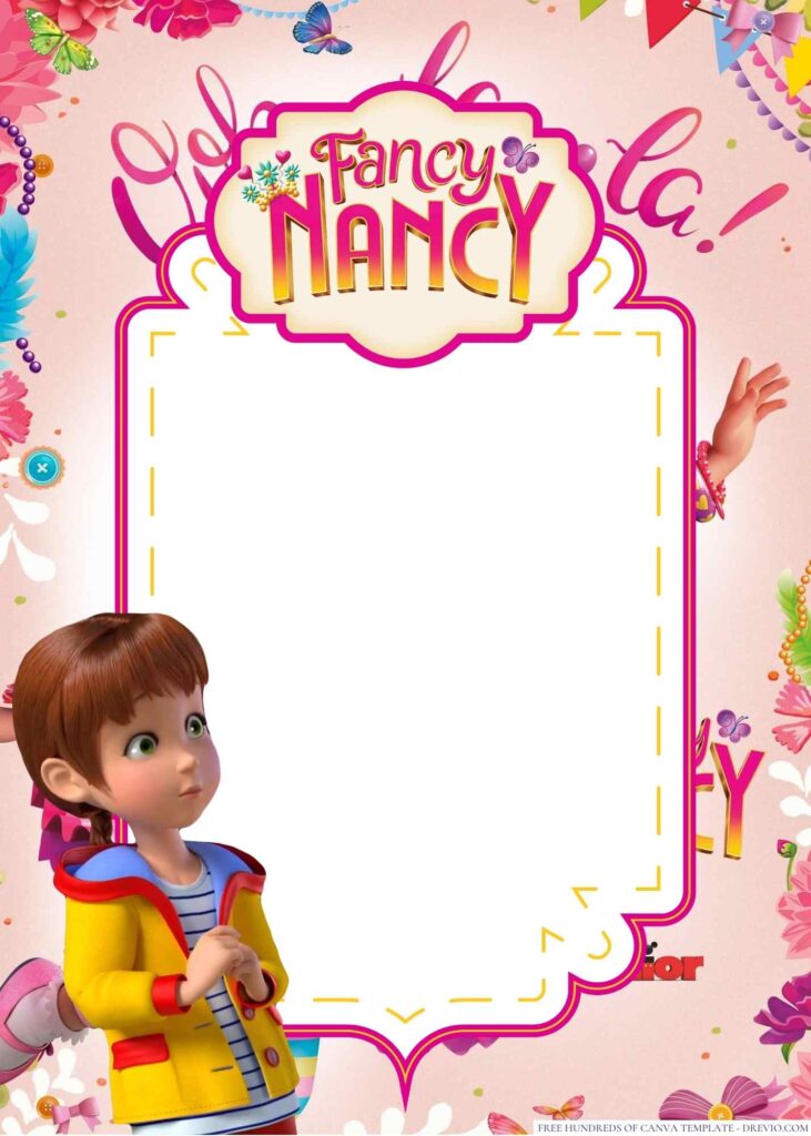 Invitation Template of 16+ Fancy Nancy Canva Birthday Invitation Templates 5