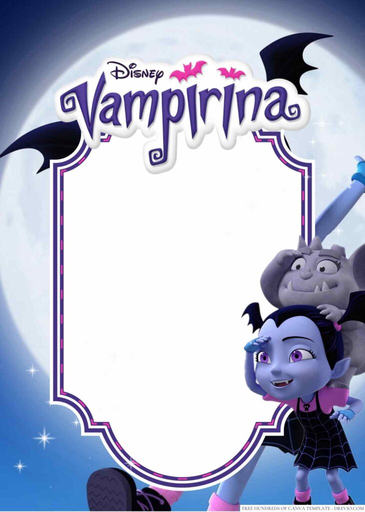 Invitation Template of 16+ Vampirina Canva Birthday Invitation Templates 5