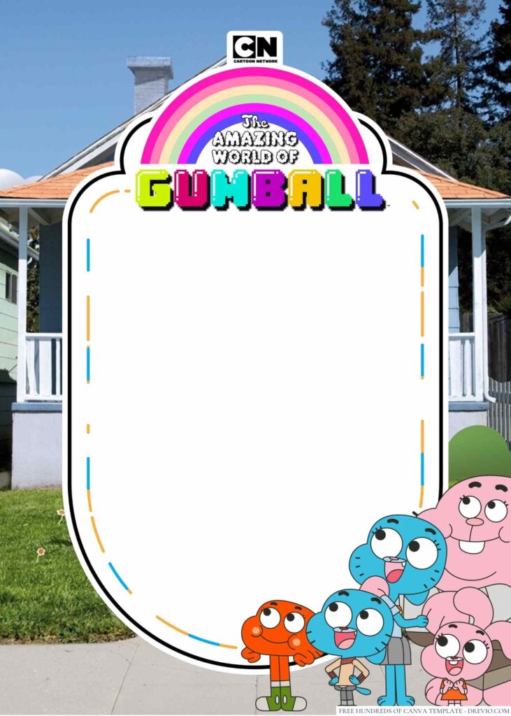 Invitation Template of 18+ The Amazing World of Gumball Canva Birthday Invitation Templates 3