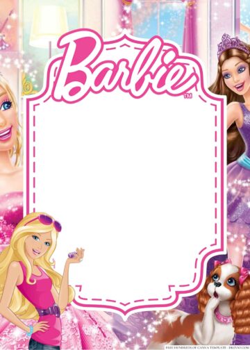 22+ Barbie Canva Birthday Invitation Templates | Download Hundreds FREE ...