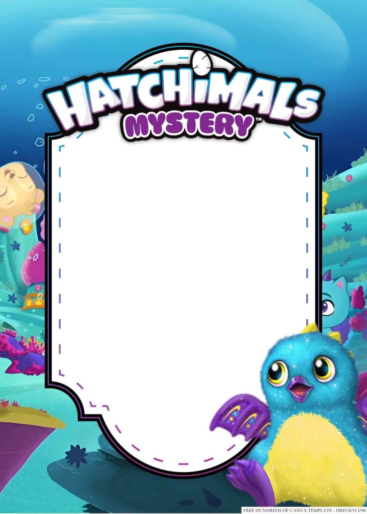 Invitation Template of 22+ Hatchimals Canva Birthday Invitation Templates 5