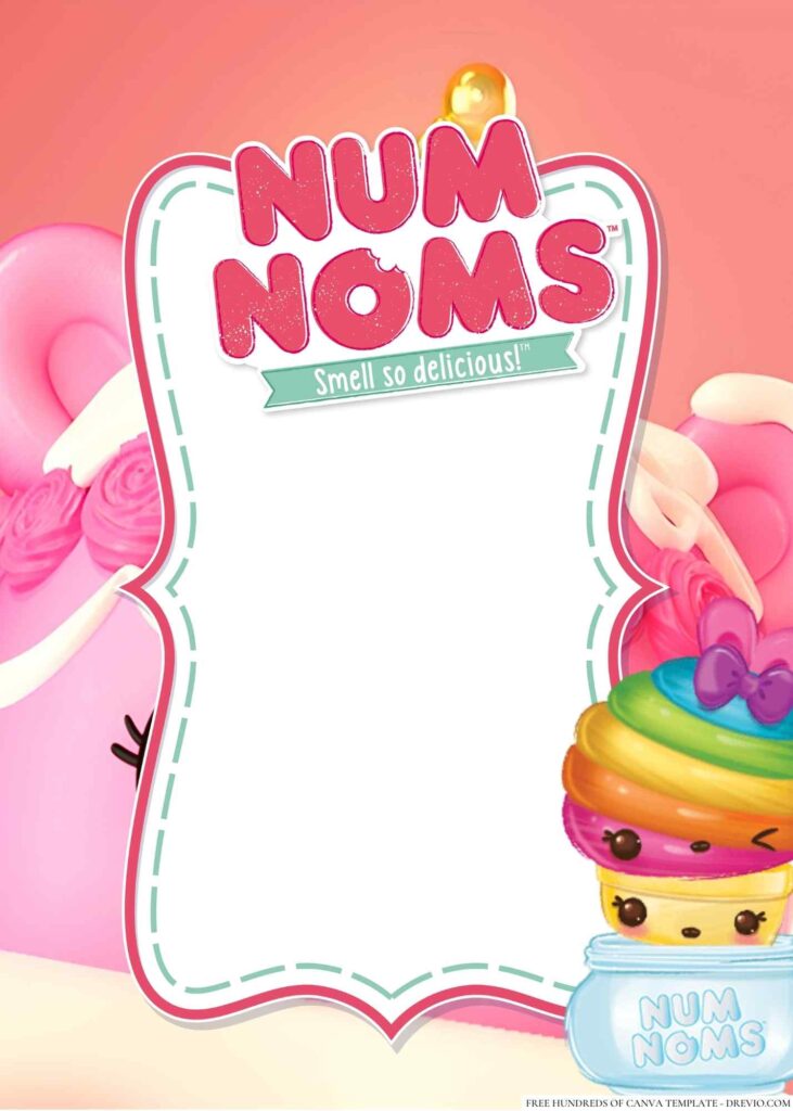 Invitation Template of 22+ Num Noms Canva Birthday Invitation Templates 5