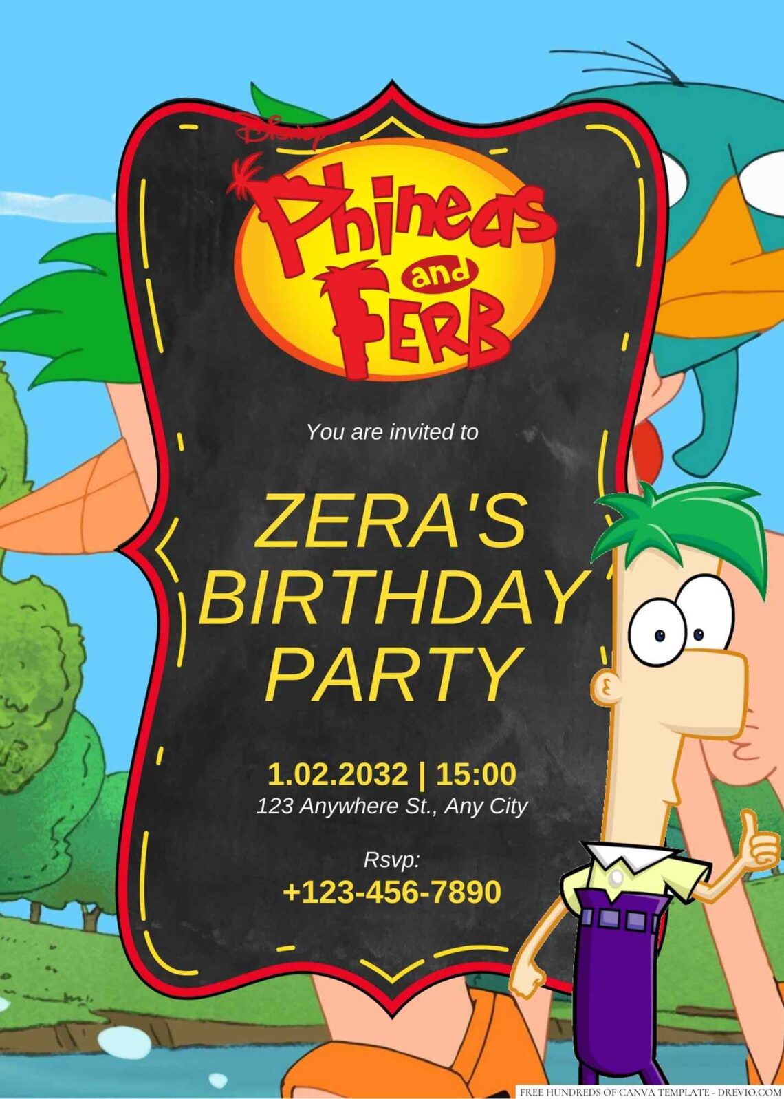 free-editable-phineas-and-ferb-birthday-invitation-download-hundreds