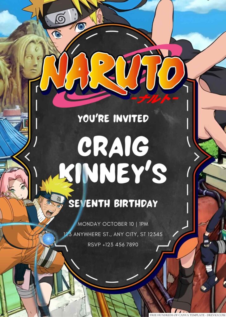Naruto Birthday Invitation