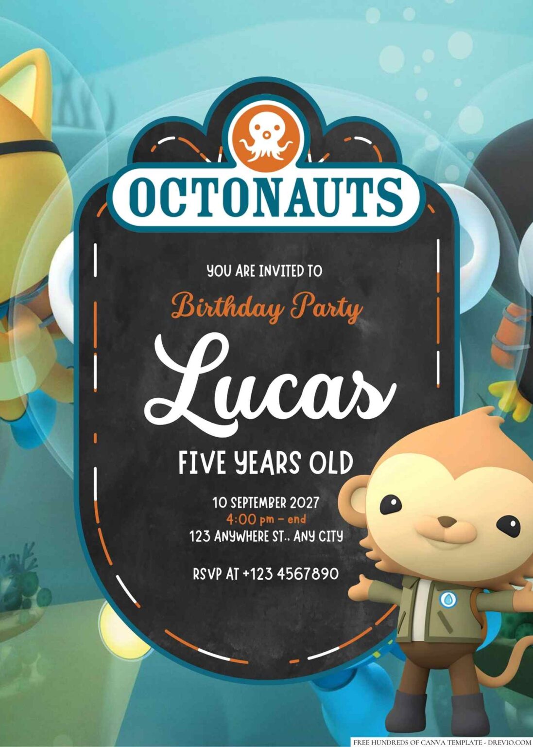 Free Editable The Octonauts Birthday Invitation Download Hundreds