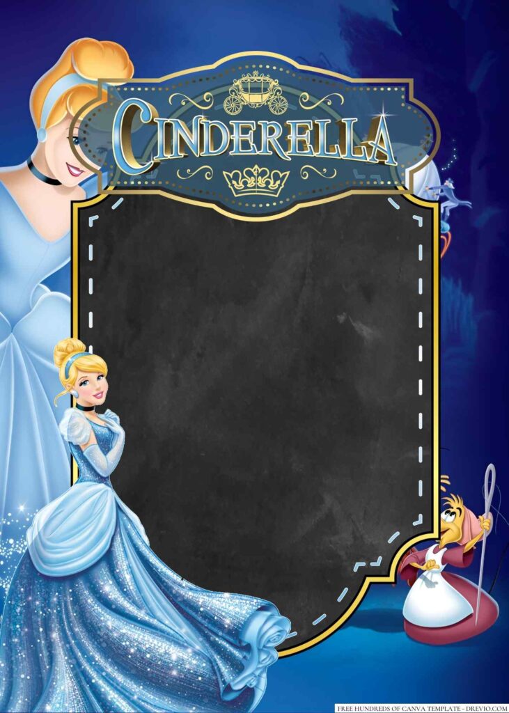 Invitation Template of 14+ Cinderella Canva Birthday Invitation Templates 6