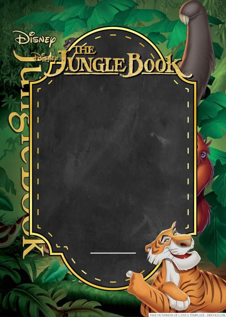 Invitation Template of 14+ The Jungle Book Canva Birthday Invitation Templates 6