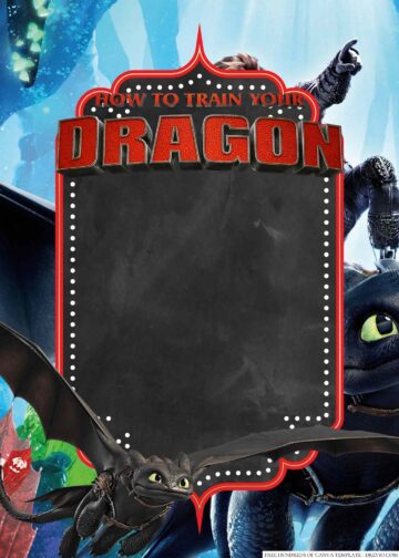 16+ How to Train Your Dragon Canva Birthday Invitation Templates ...