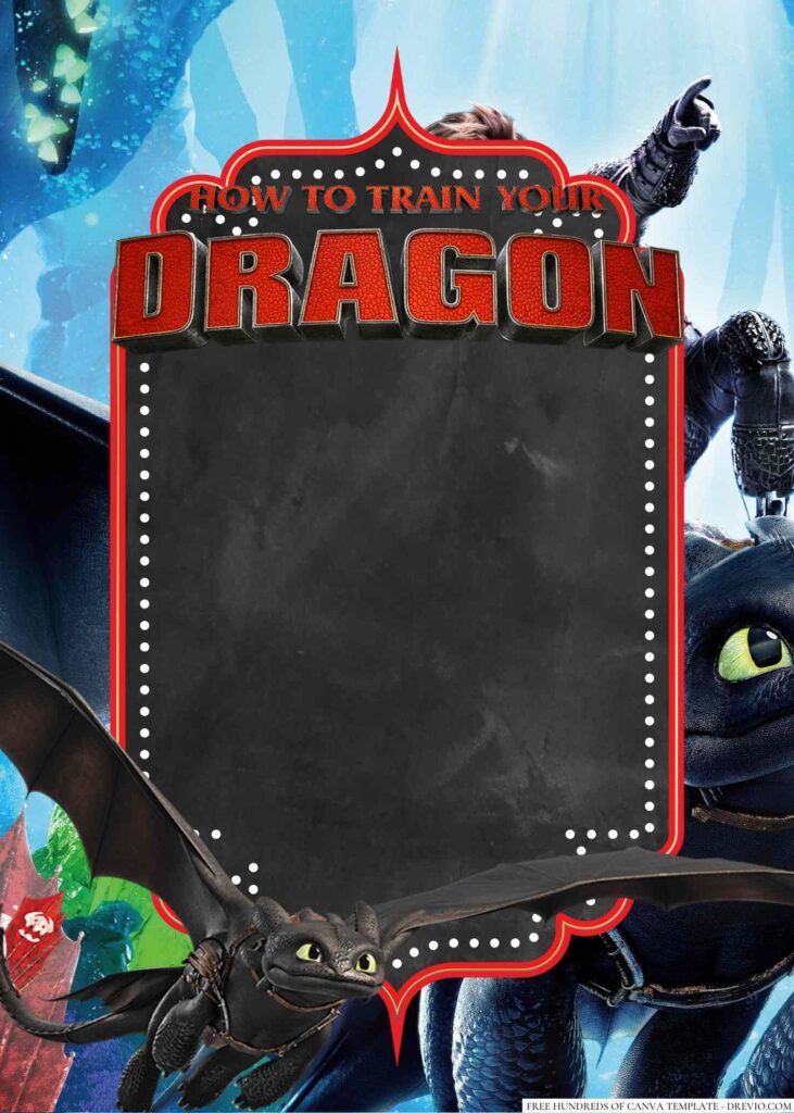 Invitation Template of 16+ How to Train Your Dragon Canva Birthday Invitation Templates 6