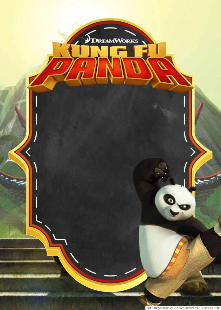 Invitation Template of 16+ Kung Fu Panda Canva Birthday Invitation Templates 6