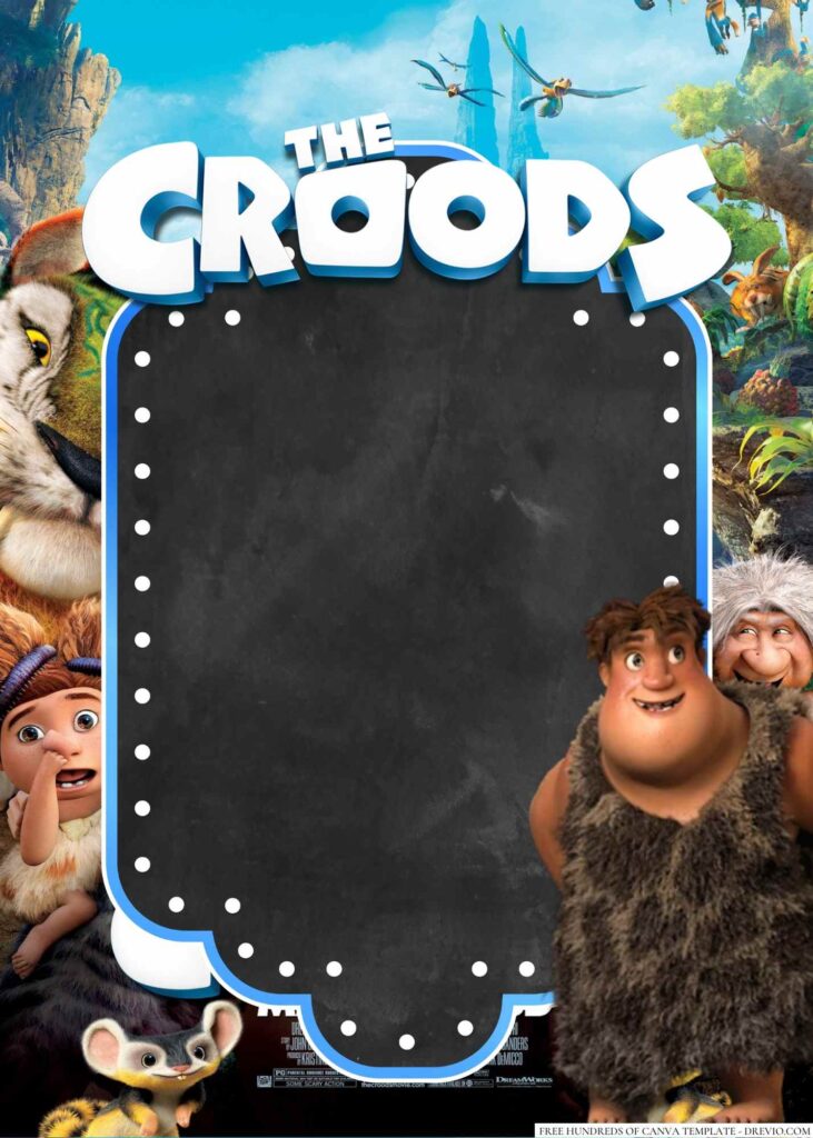 Invitation Template of 20+ The Croods Canva Birthday Invitation Templates 6