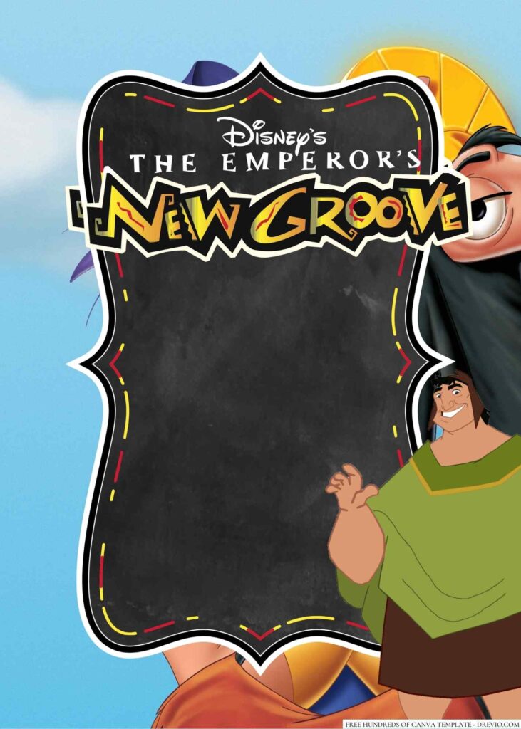 Invitation Template of 20+ The Emperor's New Groove Canva Birthday Invitation Templates 6