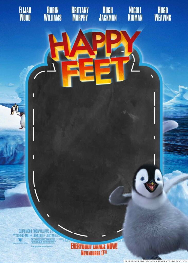 Invitation Template of 22+ Happy Feet Canva Birthday Invitation Templates 6